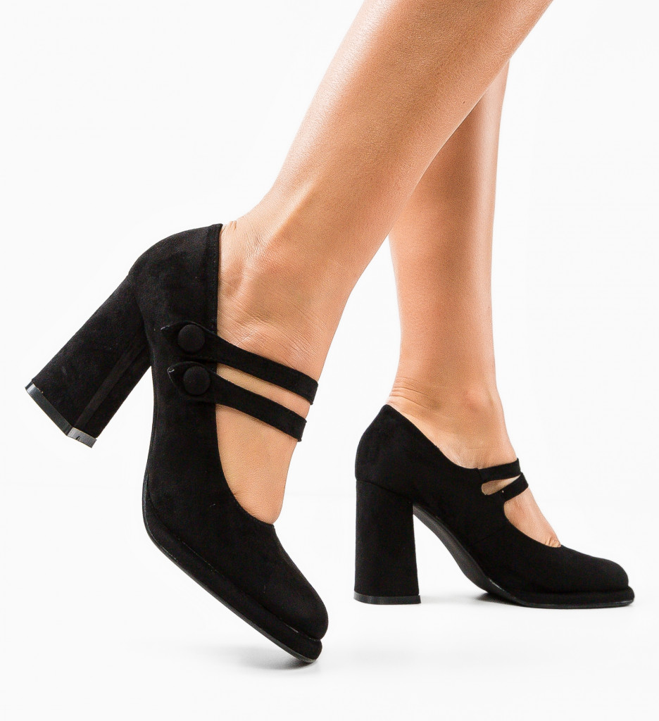 Pantofi Vintage Negri | Eleganță Atemporală