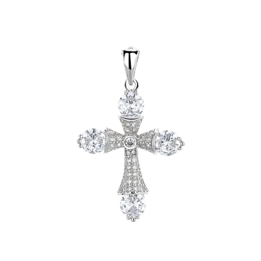 Pandantiv Cruce Delis Argint 925 Placat Rodiu