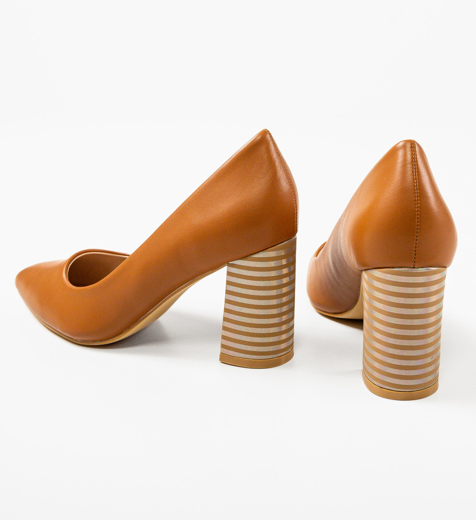 Pantofi cu Toc Camel Eleganți | Model Jaylen