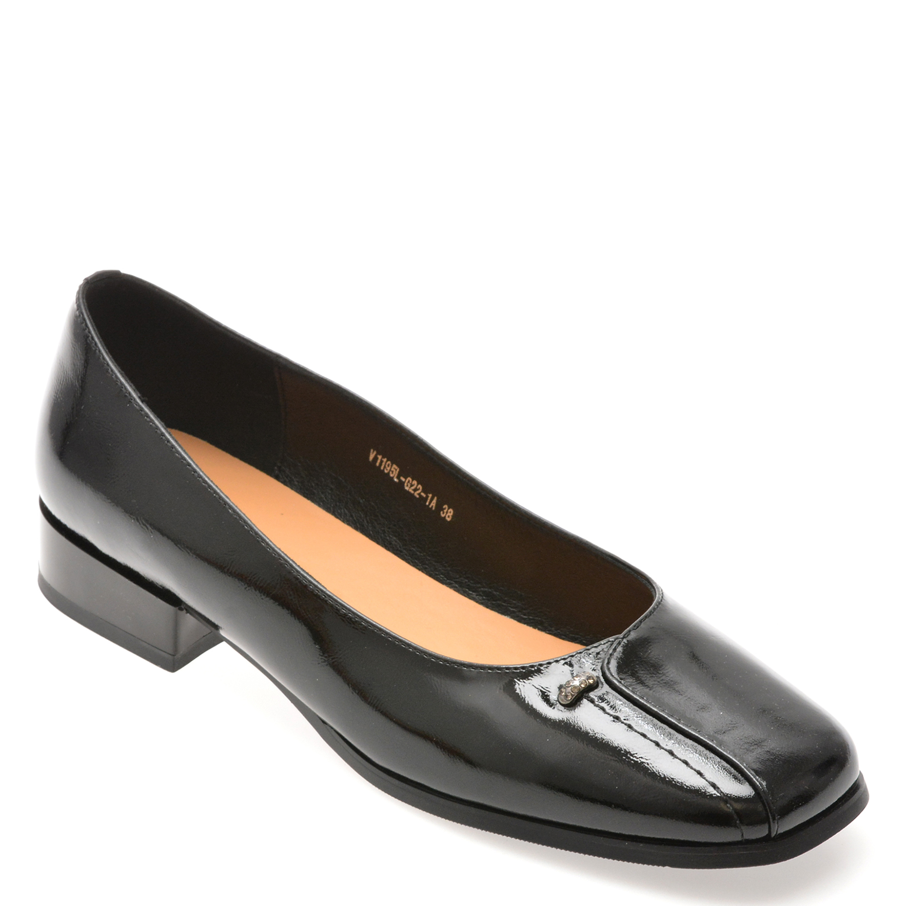 Balerini IMAGE Negri Piele Lacuita Eleganți