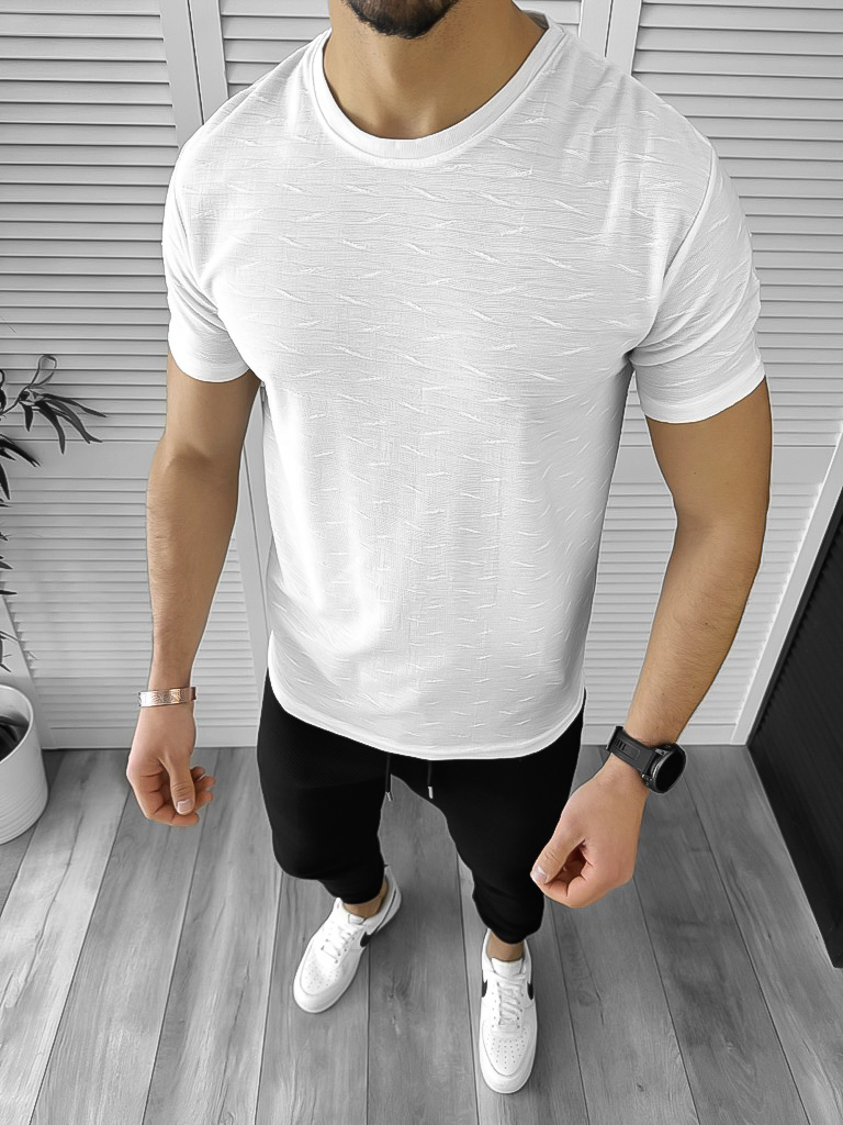 Tricou barbati alb CU MICI DEFECTE 12456  D3-5.2