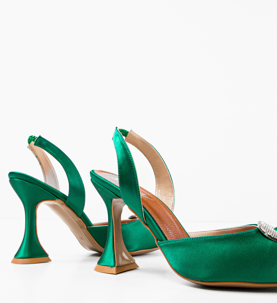 Pantofi Dama Verzi cu Toc | Eleganță Royal - imagine 7