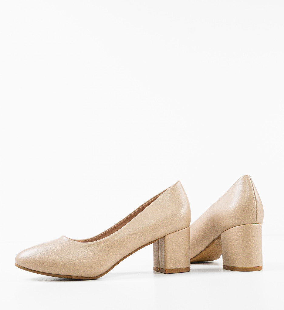 Pantofi cu Toc Izaak Bej | Eleganță Asigurată - imagine 10
