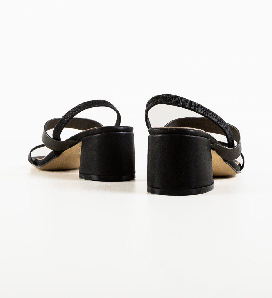 Sandale cu Toc Nirmal Negre | Eleganță Maximă - imagine 5