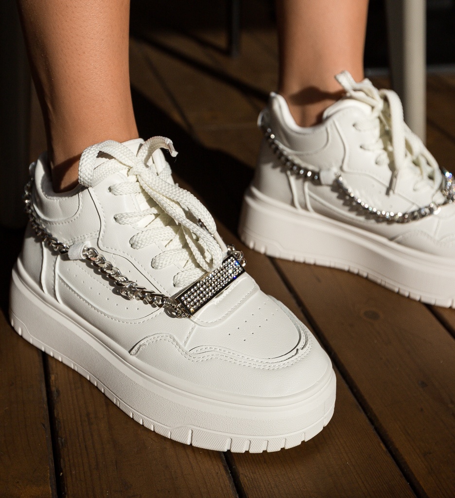 Sneakersi Dama Janu Albi | Confort și Stil