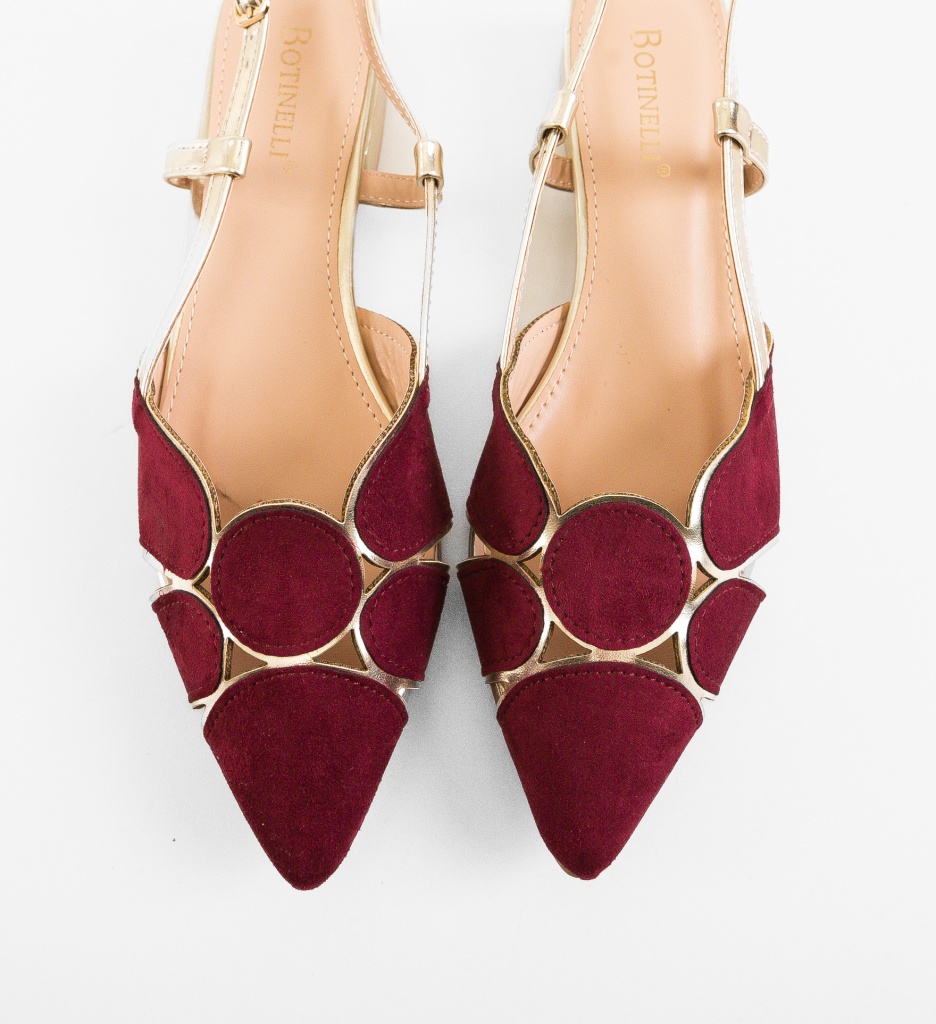 Pantofi Dama Xquenda Grena Eleganți - imagine 5