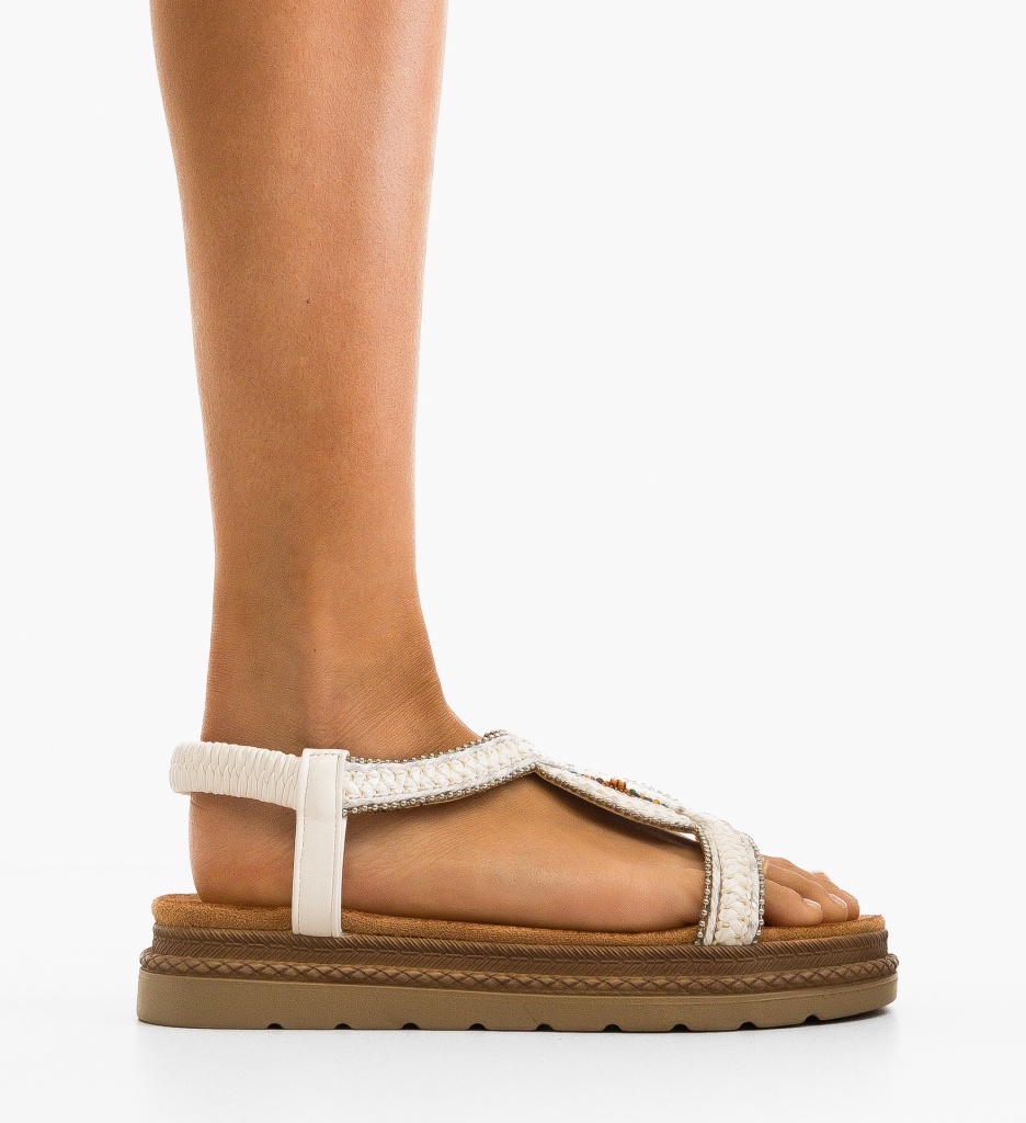 Sandale Dama Ruletta Albe | Eleganță Vară - imagine 4