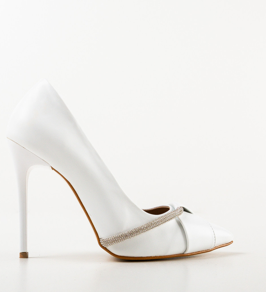 Pantofi Dama Opect Albi | Eleganță și Stil - imagine 4