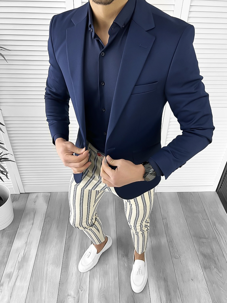 Costum Barbati Smart Casual 3 Piese Slim Fit