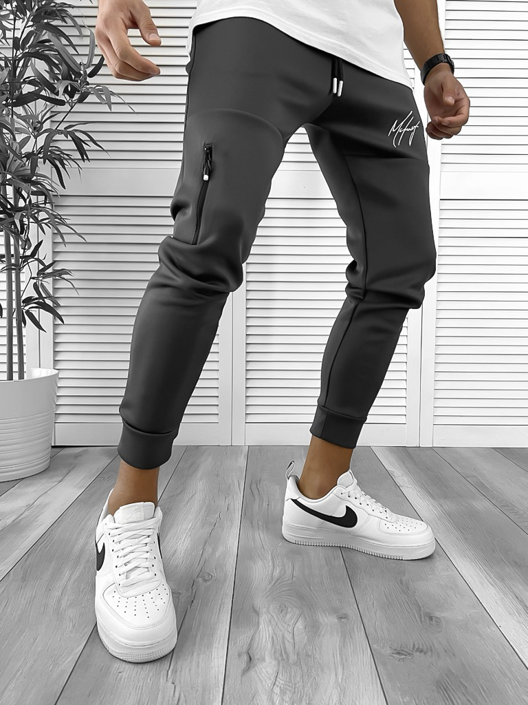 Pantaloni Trening Gri Conici - Confort Maxim