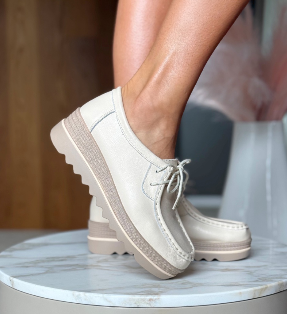 Pantofi Casual Sag Bej - Confort și Stil Zilnic - imagine 2