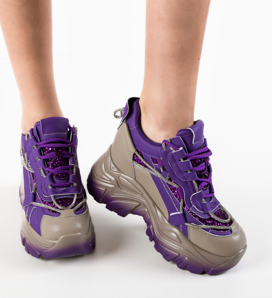 Sneakers Dama Andaluzia Mov - Confort & Stil Urban - imagine 2