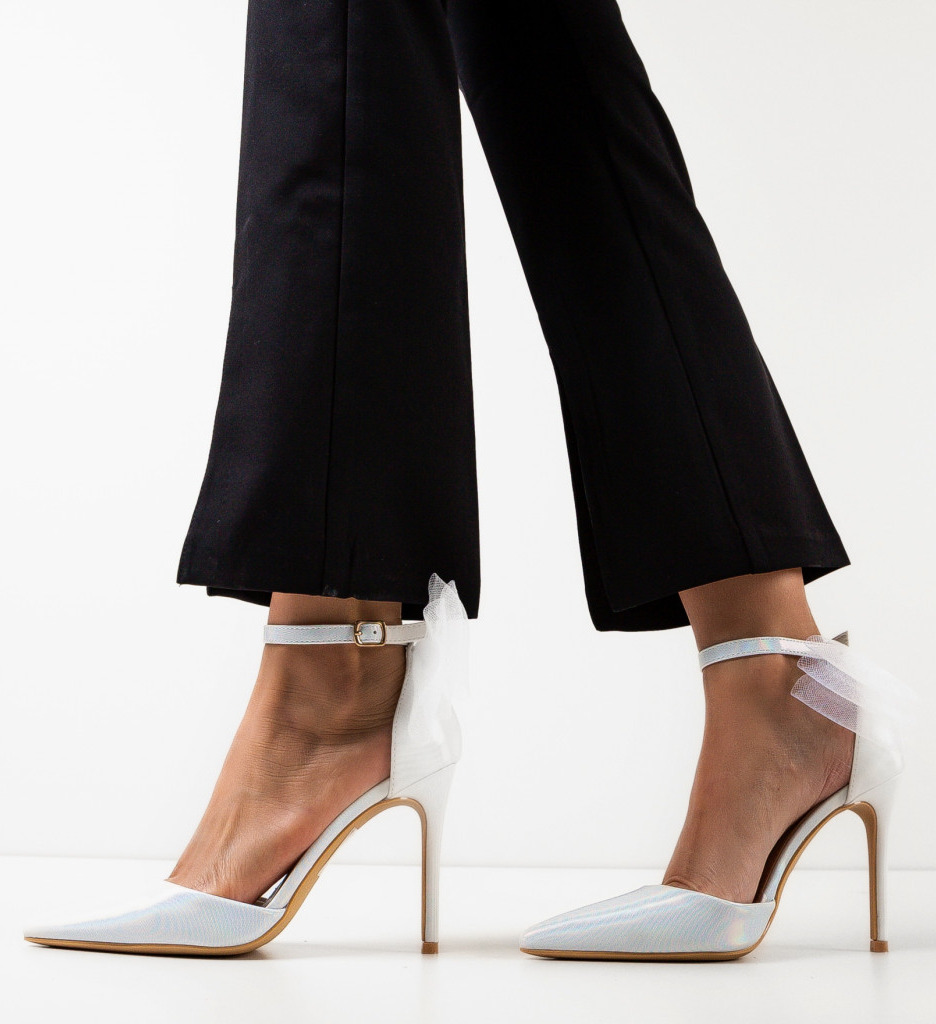 Pantofi Dama Serrano Argintii Eleganți - imagine 4