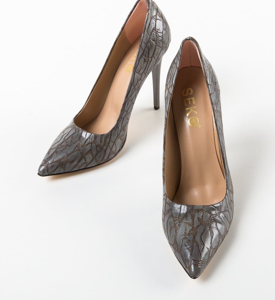 Pantofi Dama Kring Gri | Stil și Eleganță - imagine 3