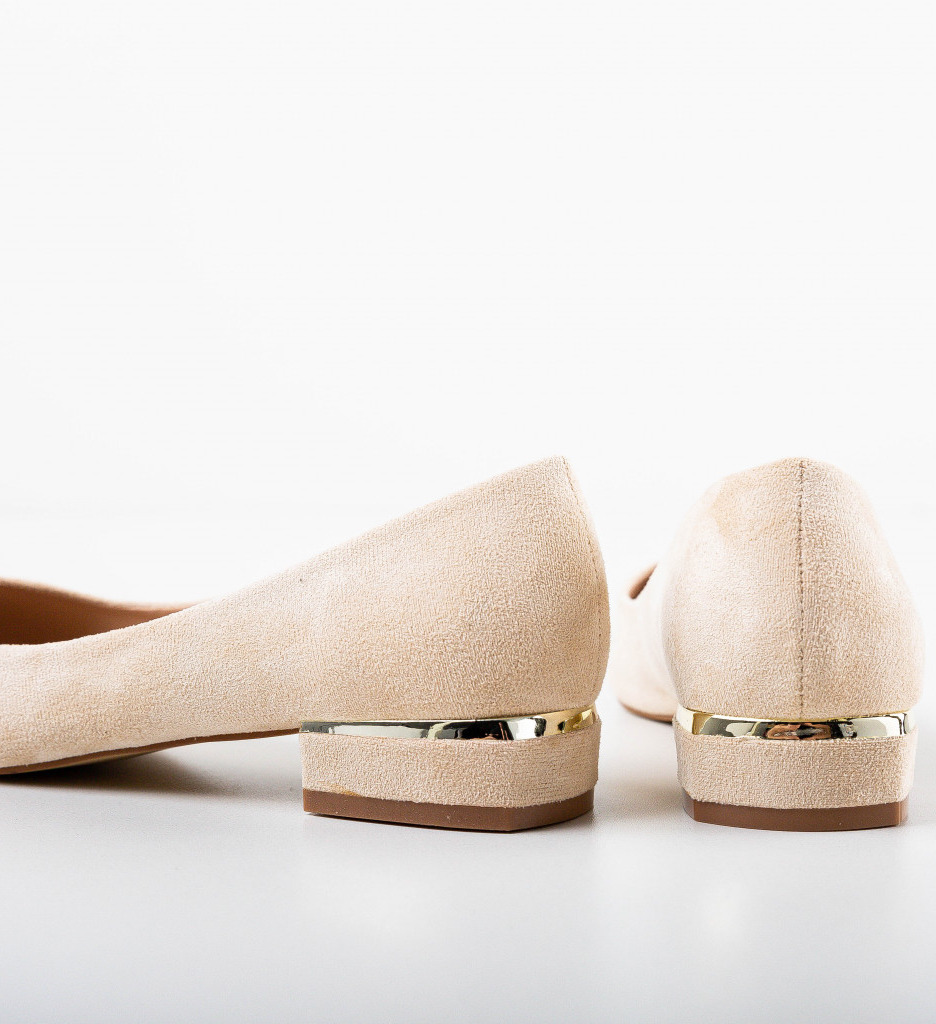 Pantofi dama Bej cu toc elegant și confortabil - imagine 8