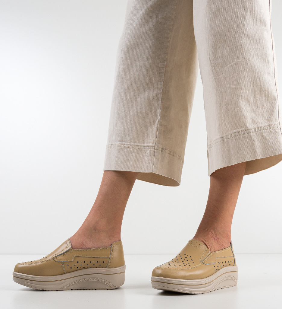 Pantofi Casual Olifram Bej - Confort și Stil - imagine 2