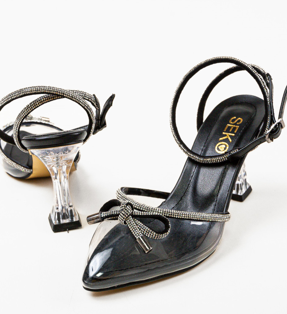 Pantofi Dama Negri Eleganți cu Toc Înalt - imagine 7