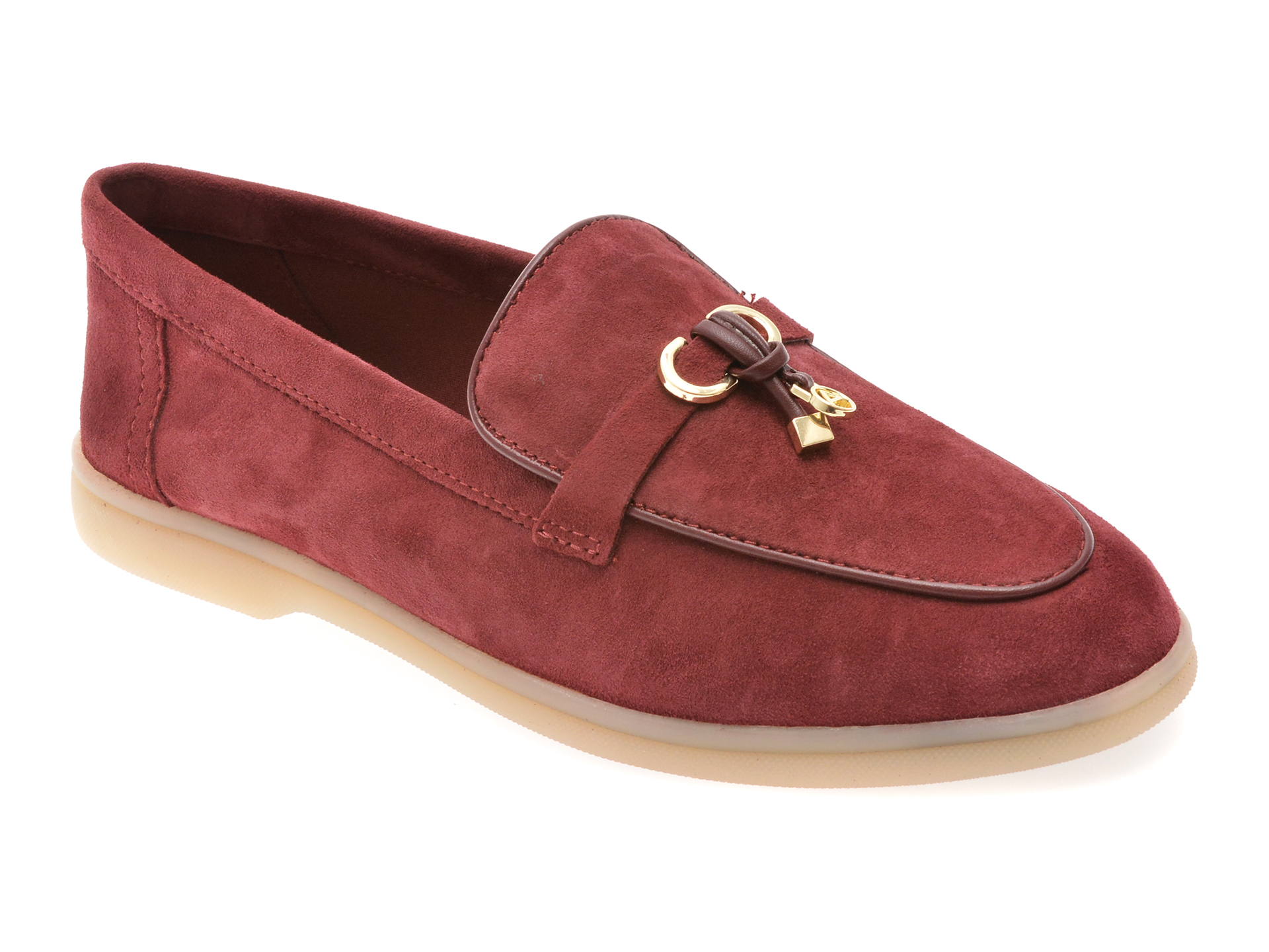 Mocasini ALDO Rosii din Piele Intoarsa