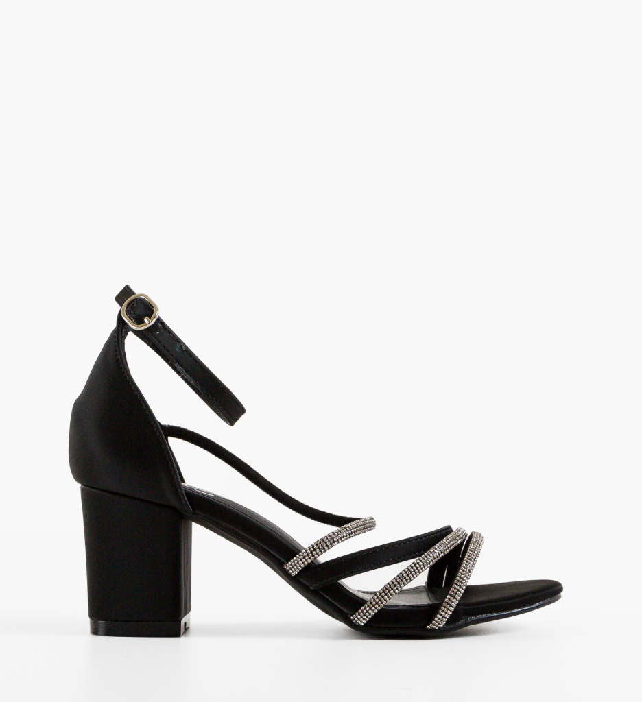 Sandale cu toc Lynia Negre – Eleganță și Stil - imagine 4