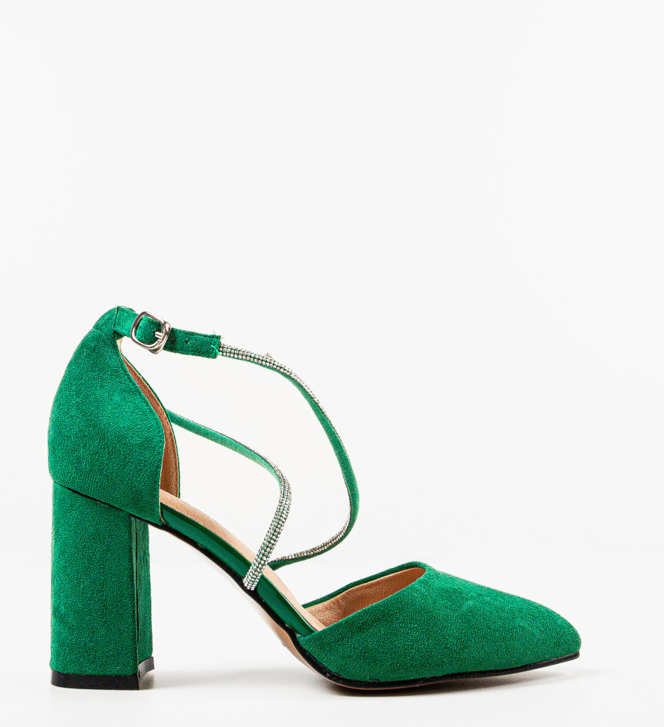 Pantofi cu Toc Verzi Saekya | Stil Unic - imagine 4