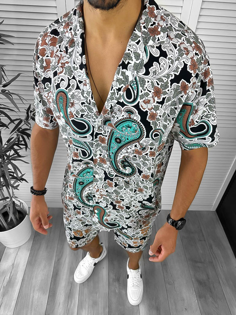 Compleu Vara Barbati | Camasa Imprimeu + Pantaloni