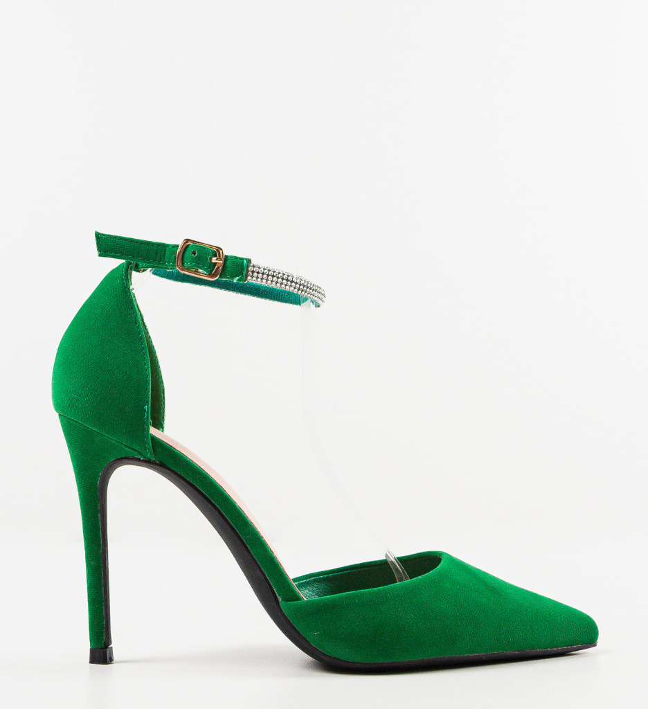 Pantofi dama Lyvya Verzi cu toc elegant - imagine 4