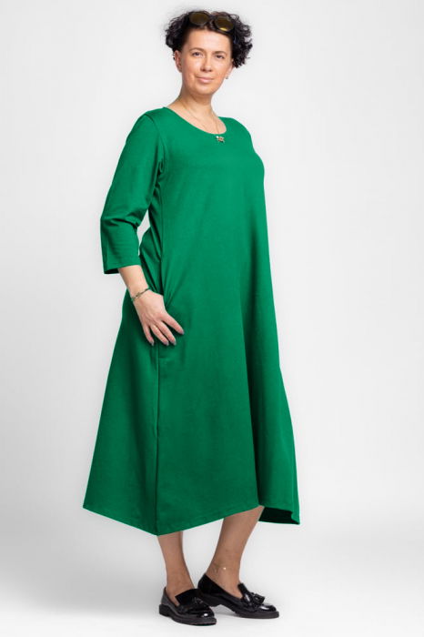 Rochie A-line Verde Smarald Pierino | Confort