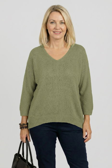 Pulover Pufos Shopika Verde Prafuit | Confort Maxim