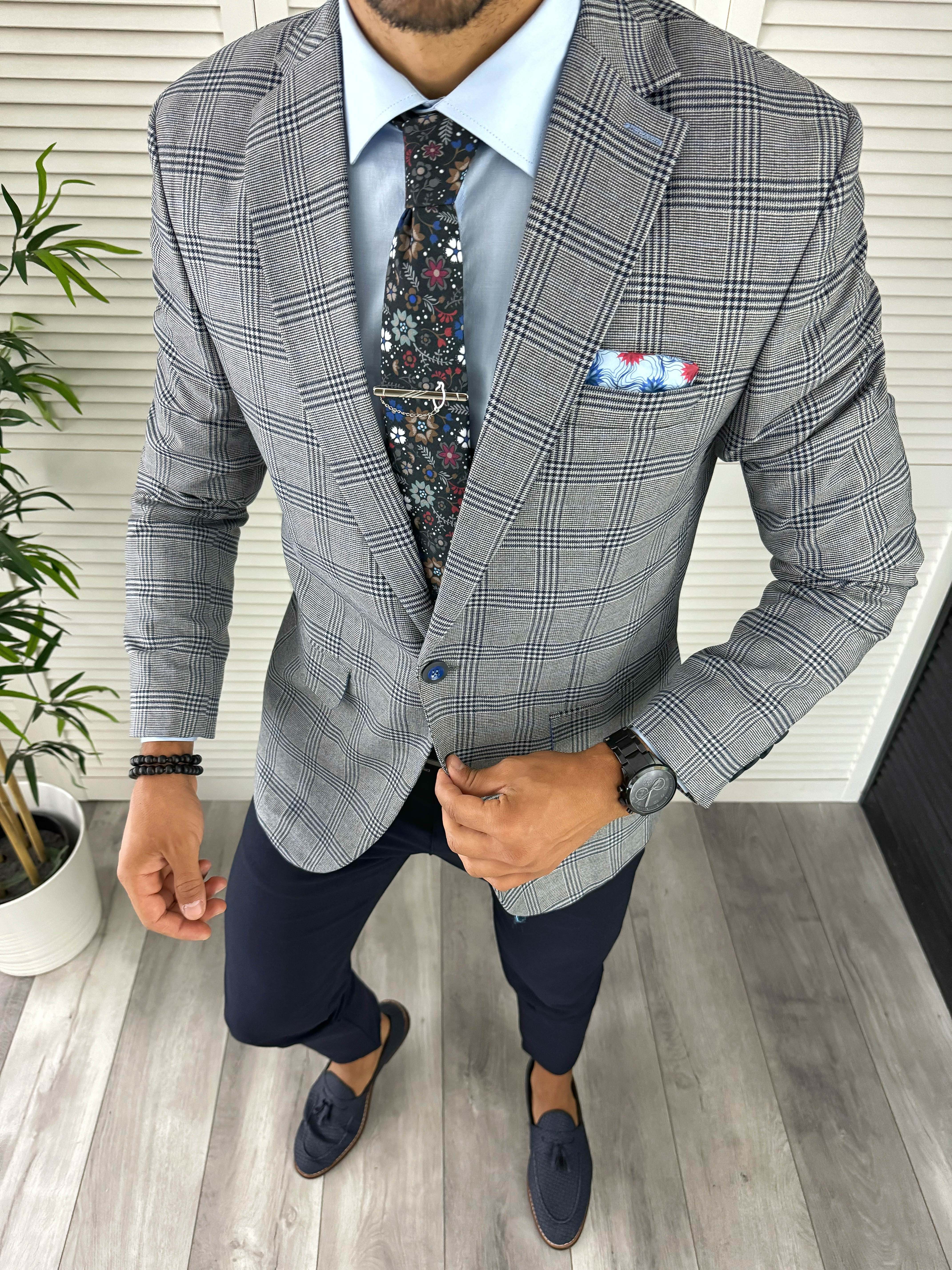 Sacou Barbati Slim Fit Elegant - Model Versatil