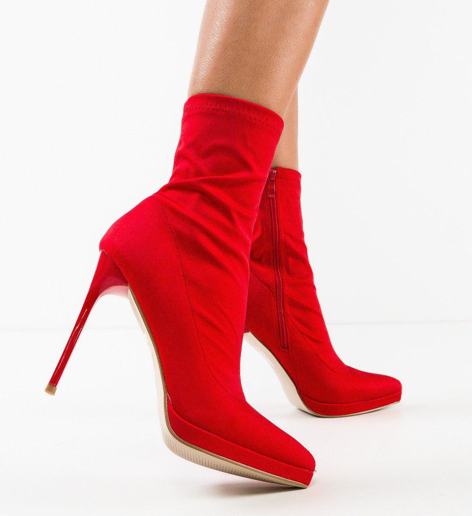Botine Dama Rosii Scarl | Stil și Eleganță