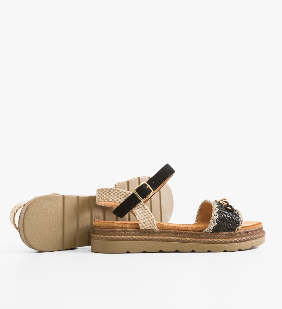 Sandale Dama Handed Negre | Eleganță și Confort - imagine 2
