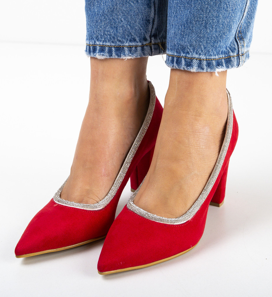 Pantofi Rosii Reqop cu Toc - Stil și Eleganță - imagine 5