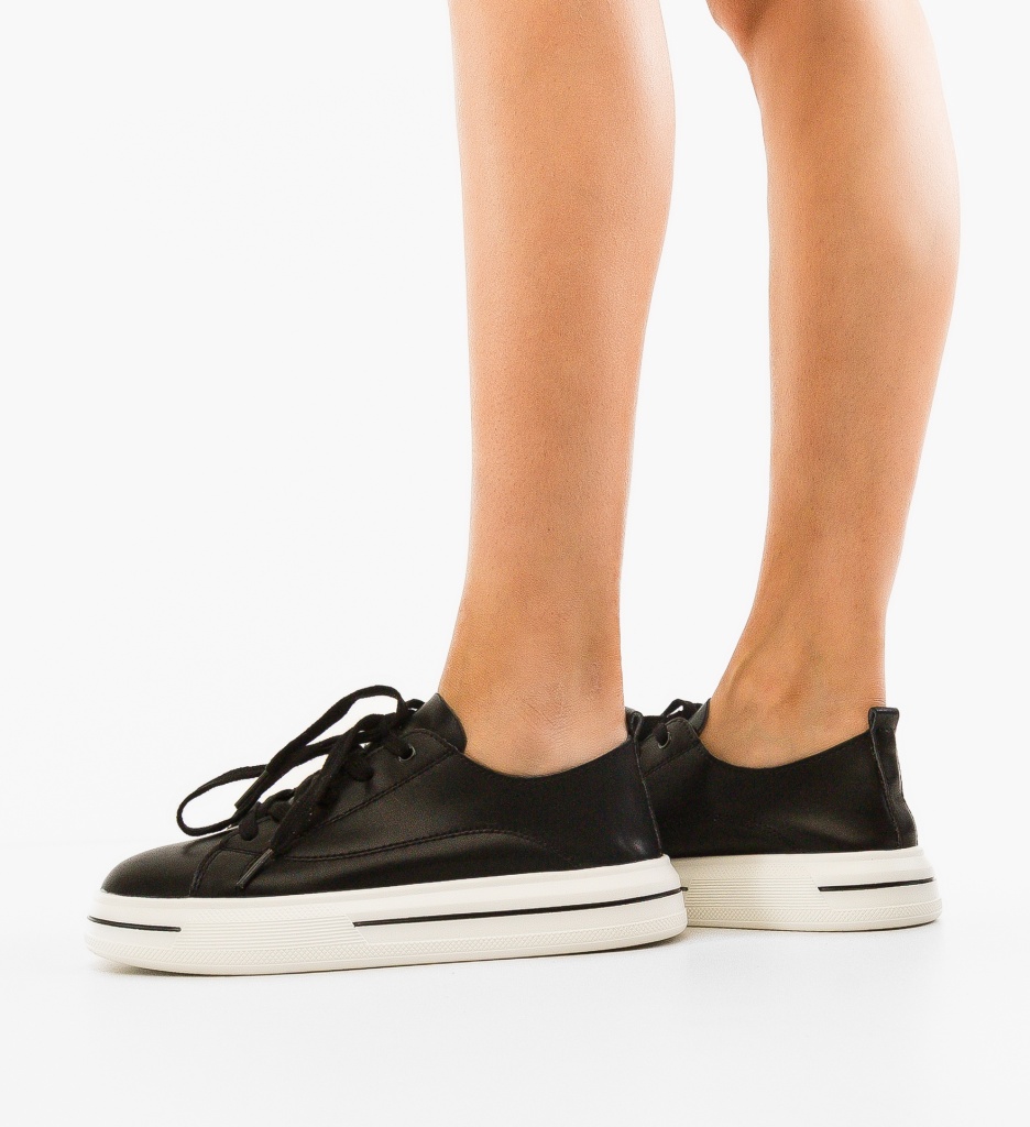 Adidași Dama Kleo Negri - Confort și Stil Urban - imagine 2