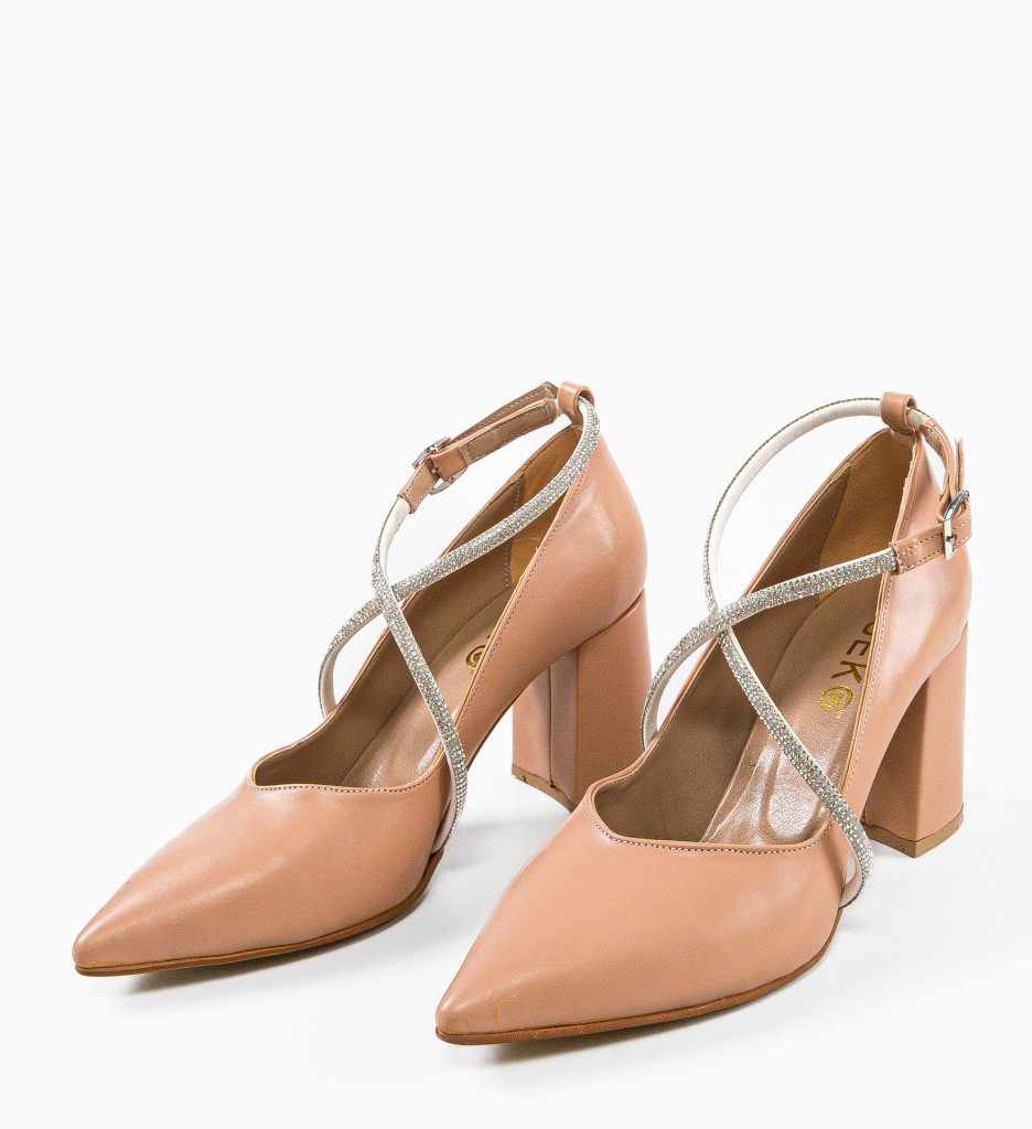 Pantofi cu Toc Yezyga Nude | Eleganți și Versatili - imagine 6