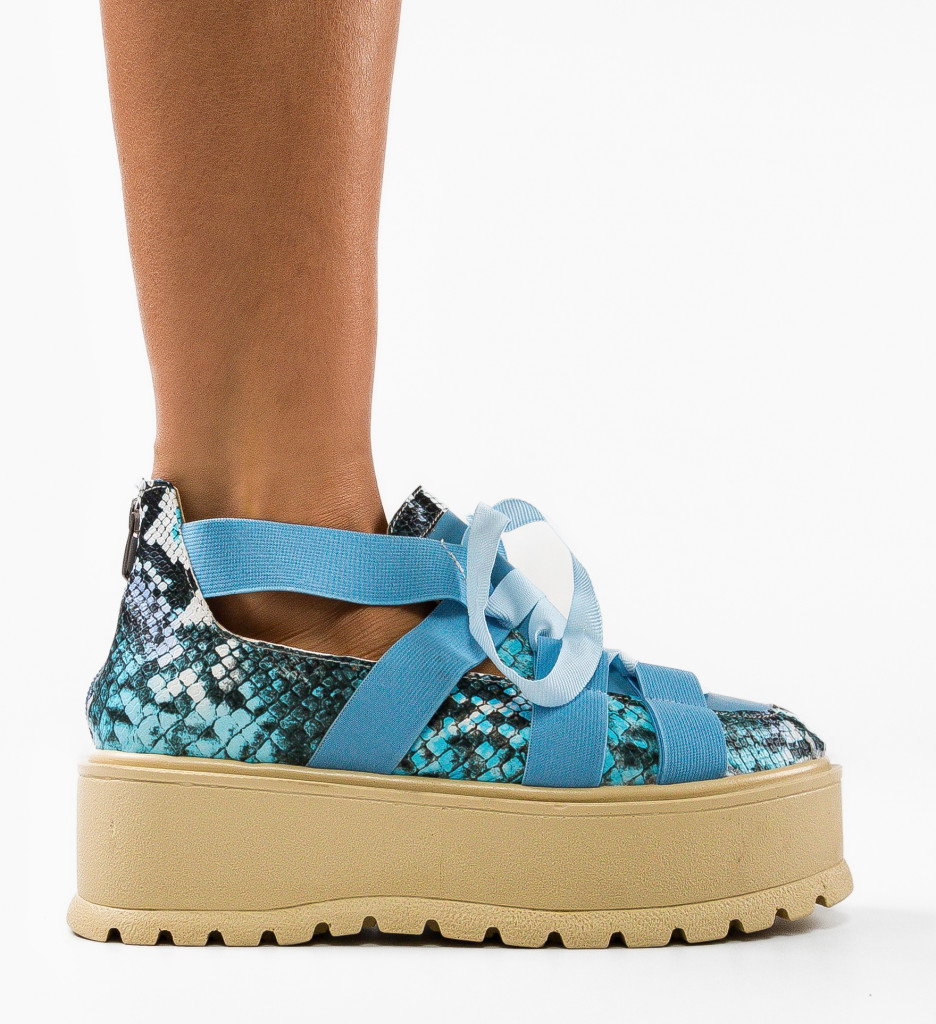 Pantofi Casual Albastri Pakler - Confort Zilnic - imagine 5