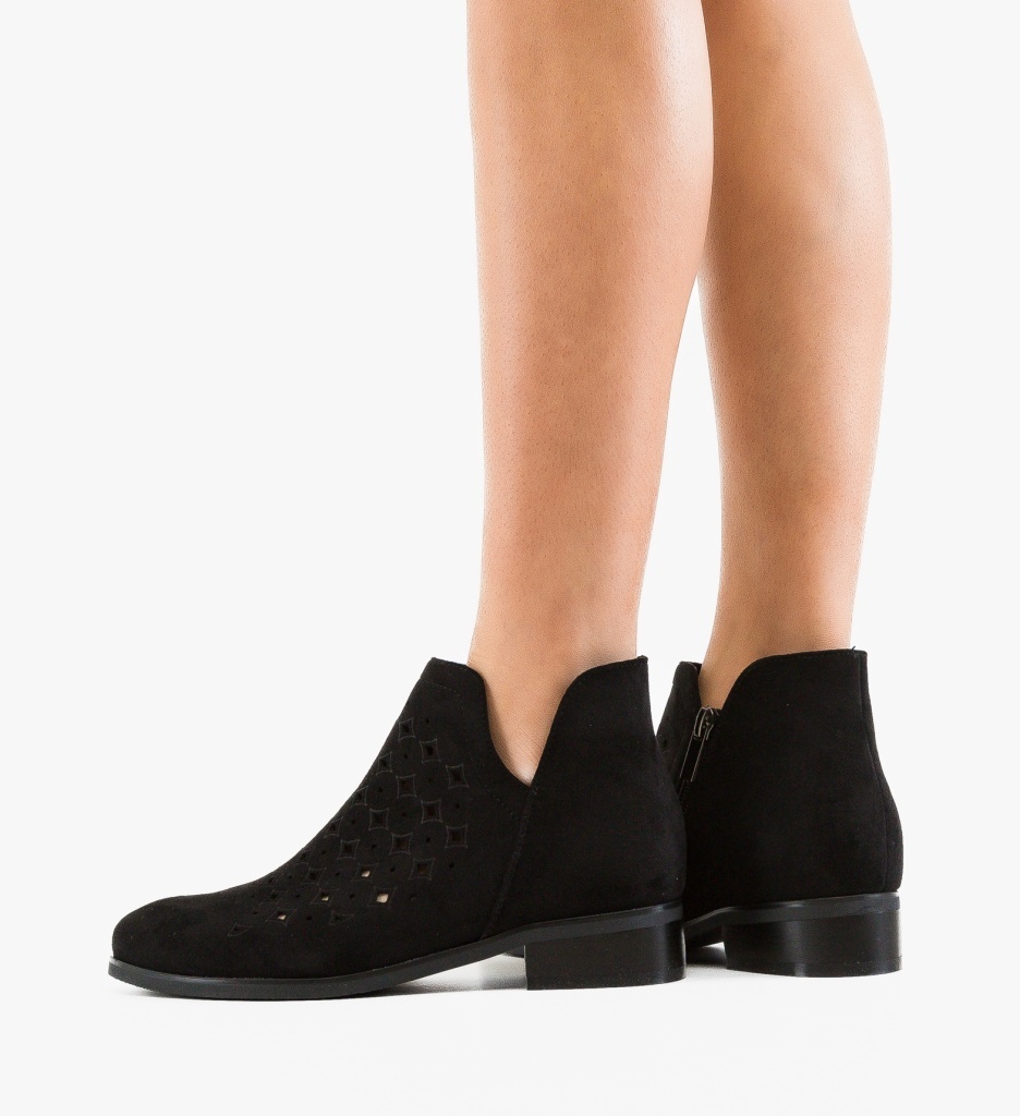 Ghete Dama Lazey Negre | Eleganță și Confort - imagine 3