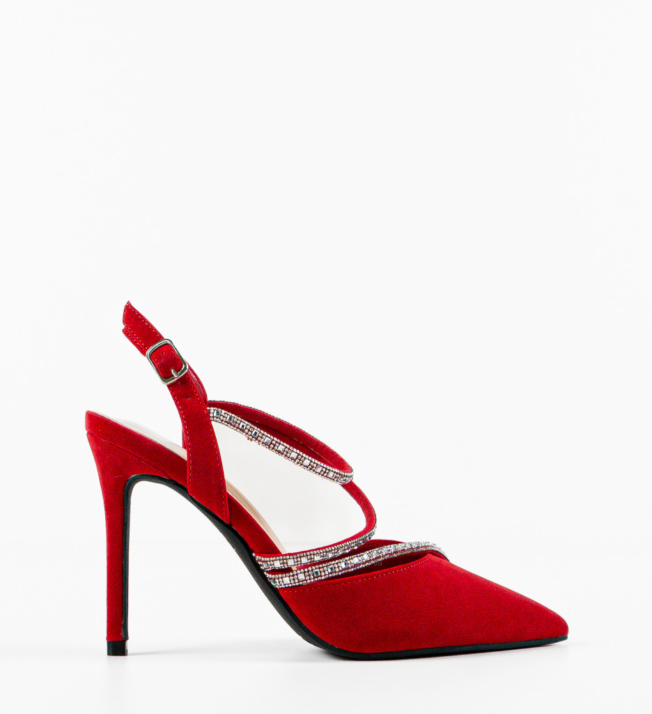 Pantofi Pearce Rosii cu Toc Eleganți - imagine 5