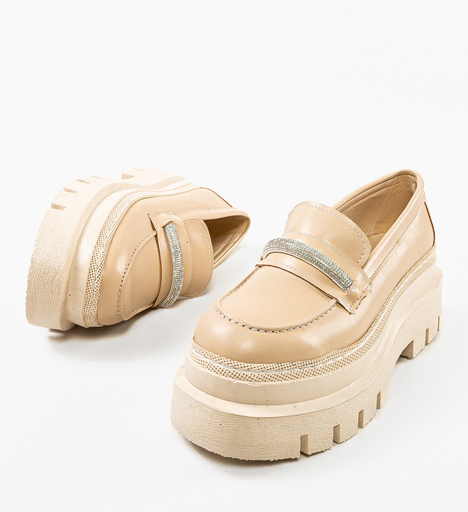Pantofi Casual Skenara Bej | Confort & Stil - imagine 6