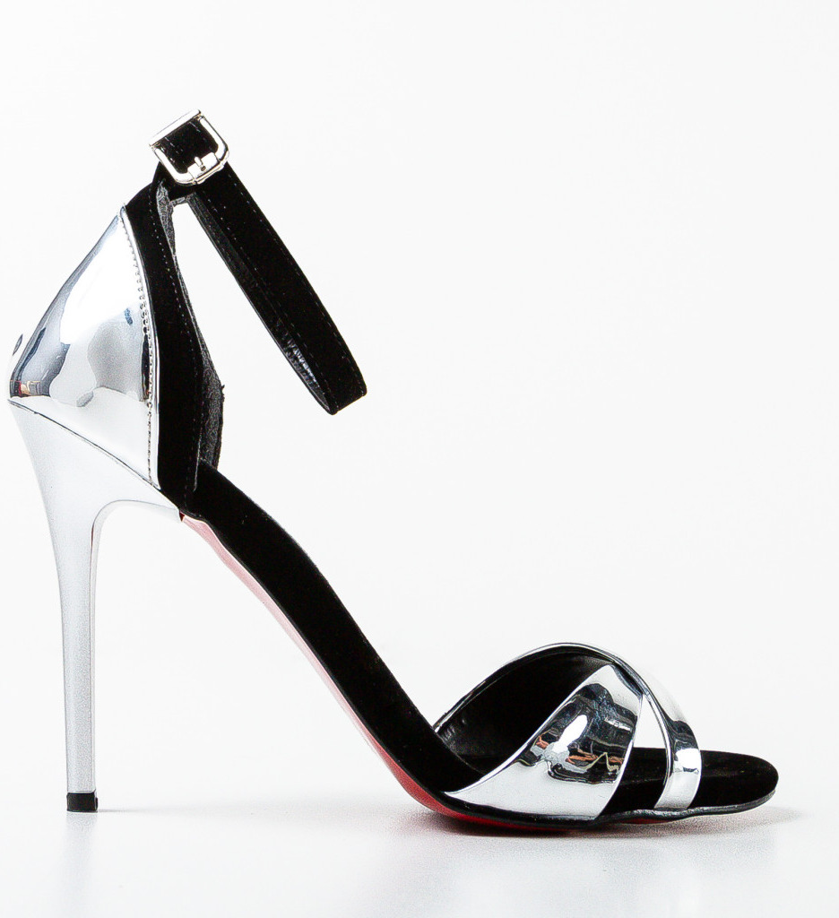 Sandale Toc Ardelea Argintii | Eleganță Asigurată - imagine 4
