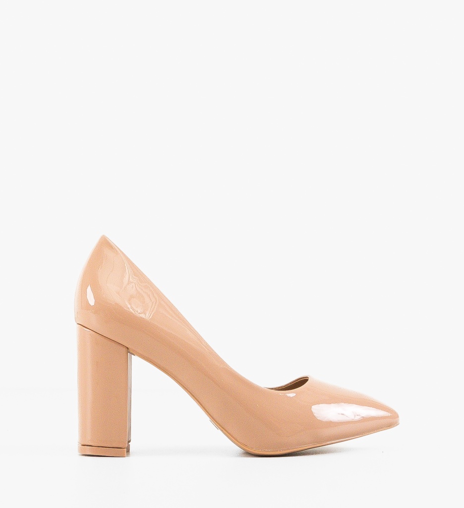 Pantofi Nude Eleganți cu Toc | Mendoza - imagine 7