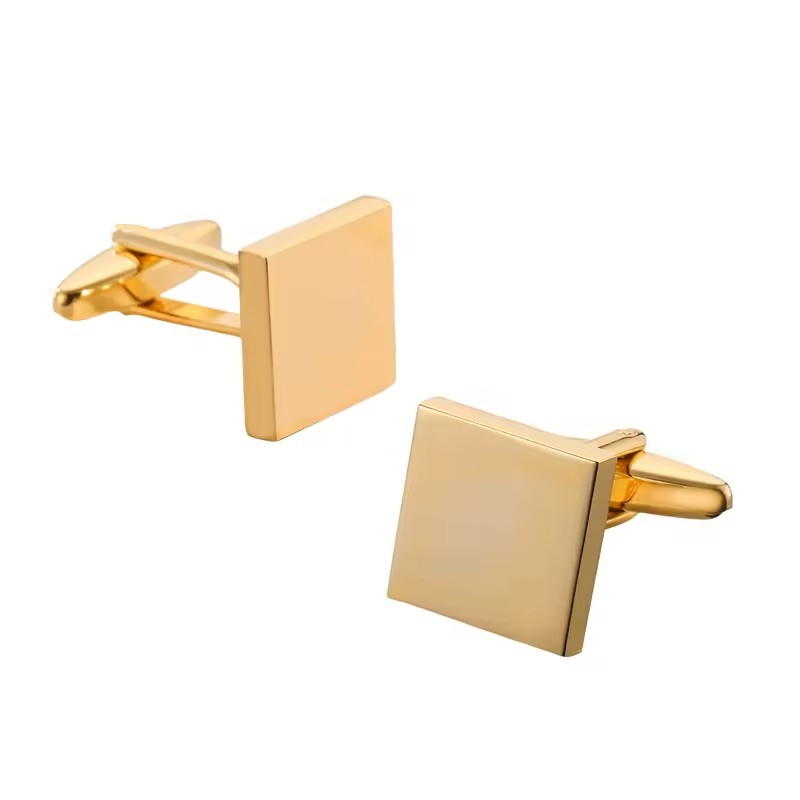 Butoni Picadili Pătrat Auriu - Accesorii Elegante - imagine 3