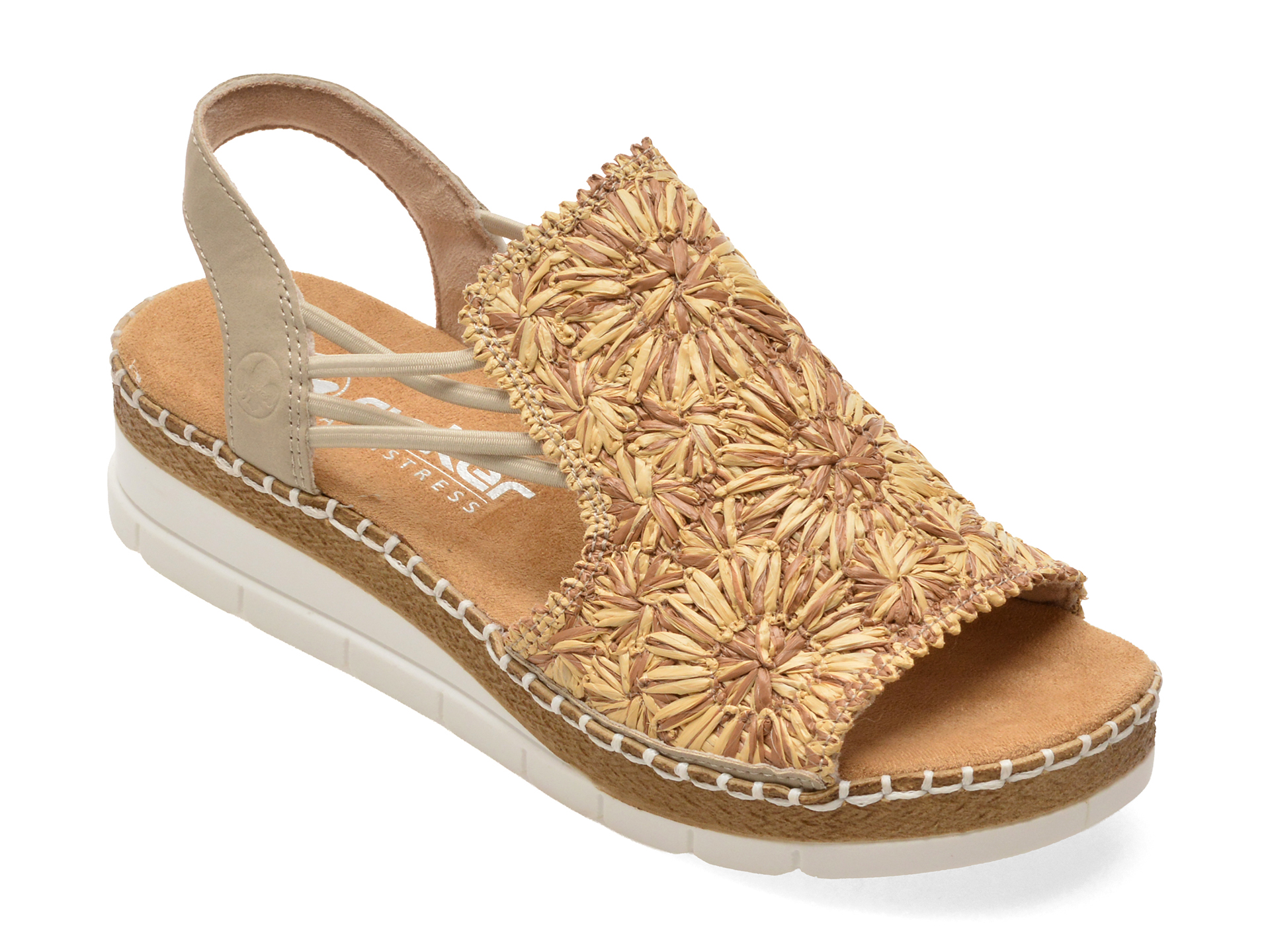 Sandale Rieker V1268 Bej Piele Ecologică Confort