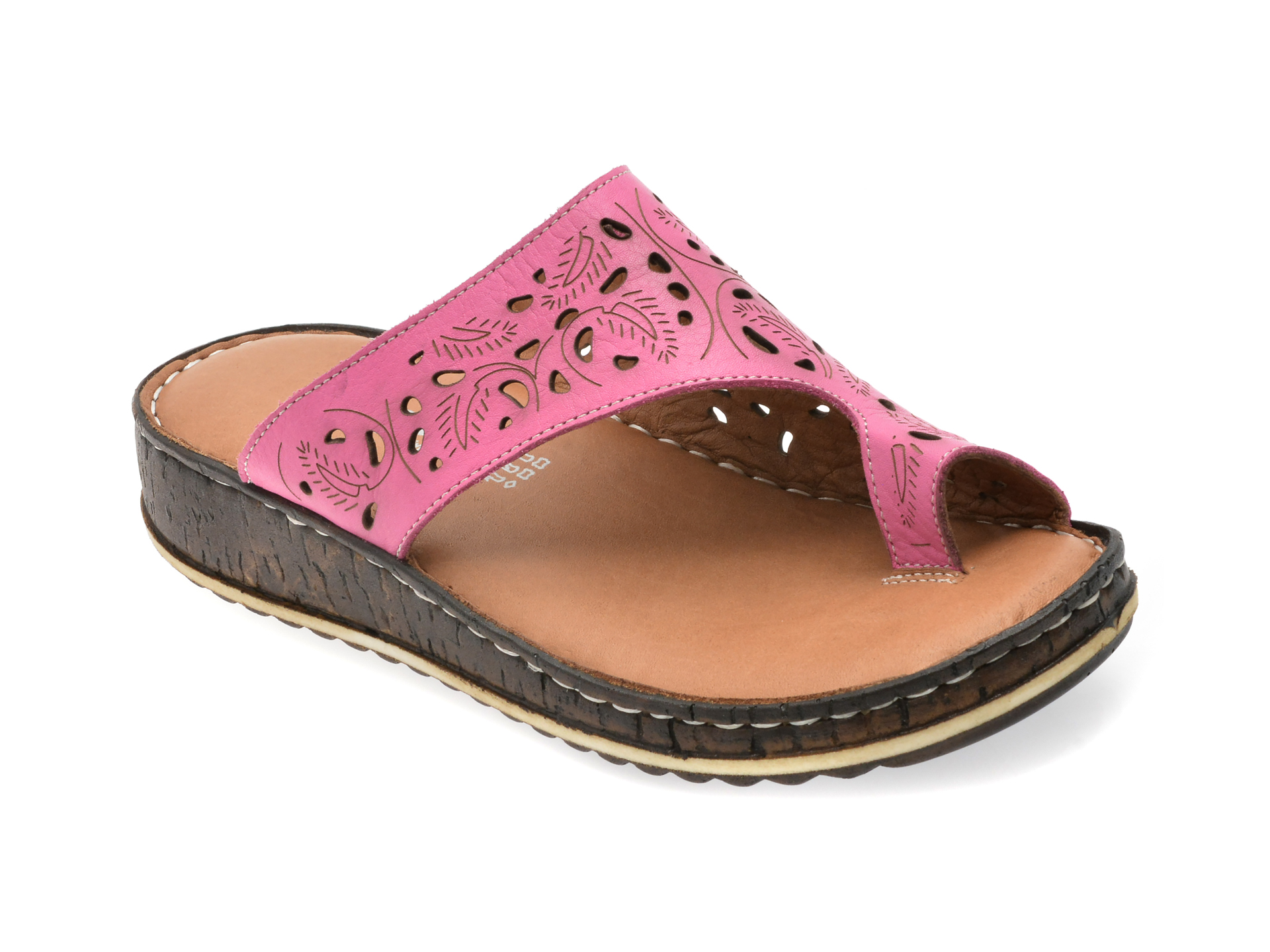 Papuci SHOOZY roz din piele naturală