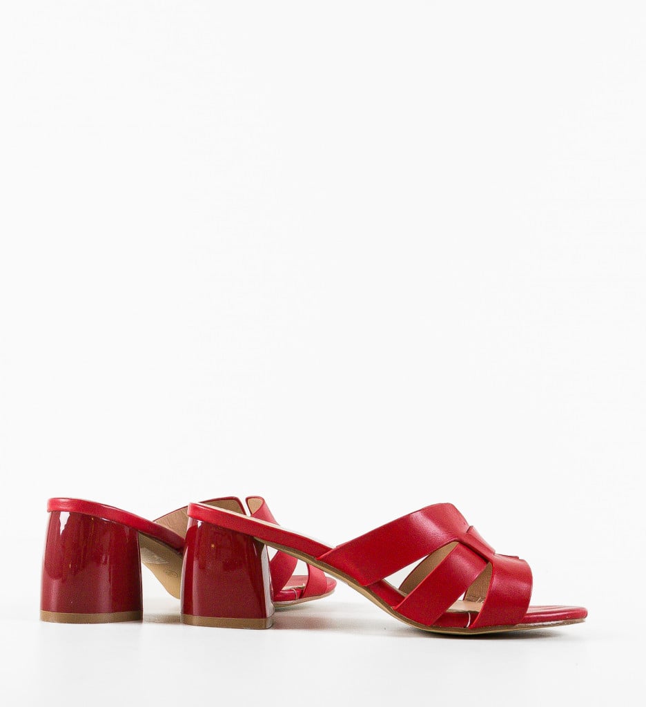 Sandale Dama Rosii cu Toc | Eleganță și Confort - imagine 10