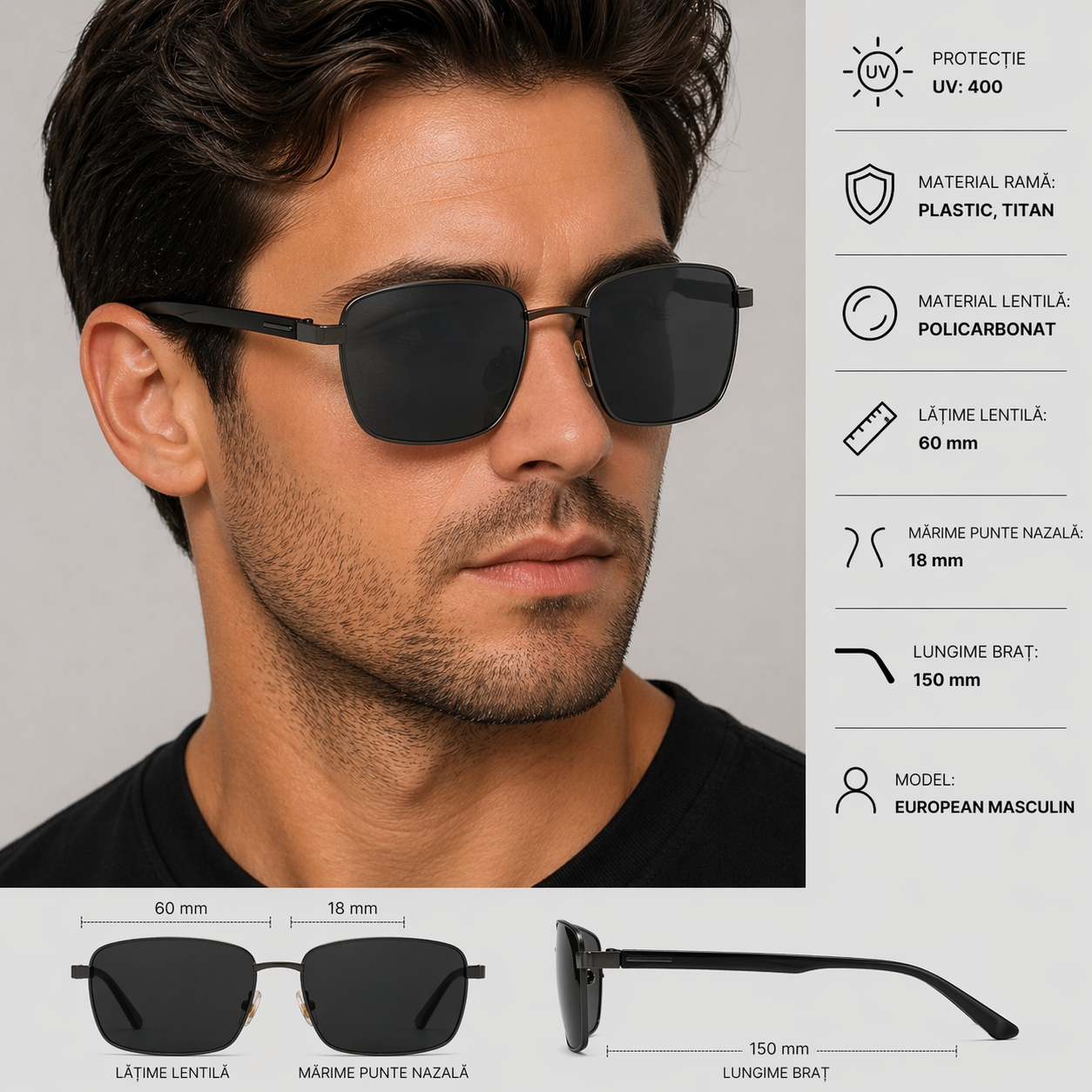 Ochelari de Soare Picadili Barbati | Protectie UV - imagine 3