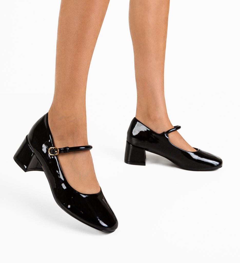 Pantofi Dama Bebewa Negri cu Toc Eleganți