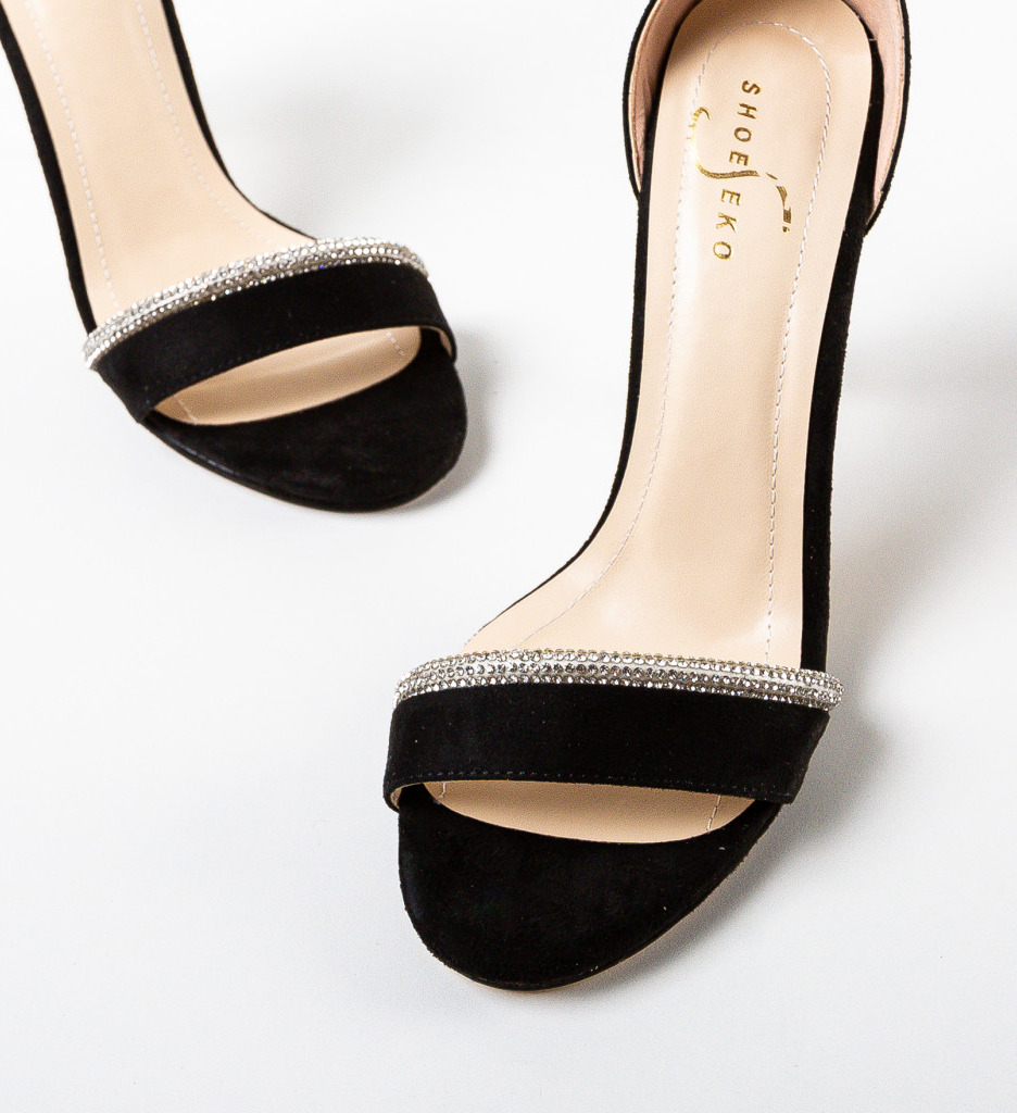 Sandale Crimson Negre | Eleganță și Stil - imagine 7