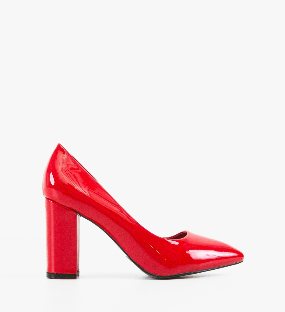 Pantofi Mendoza Rosii cu Toc Eleganți