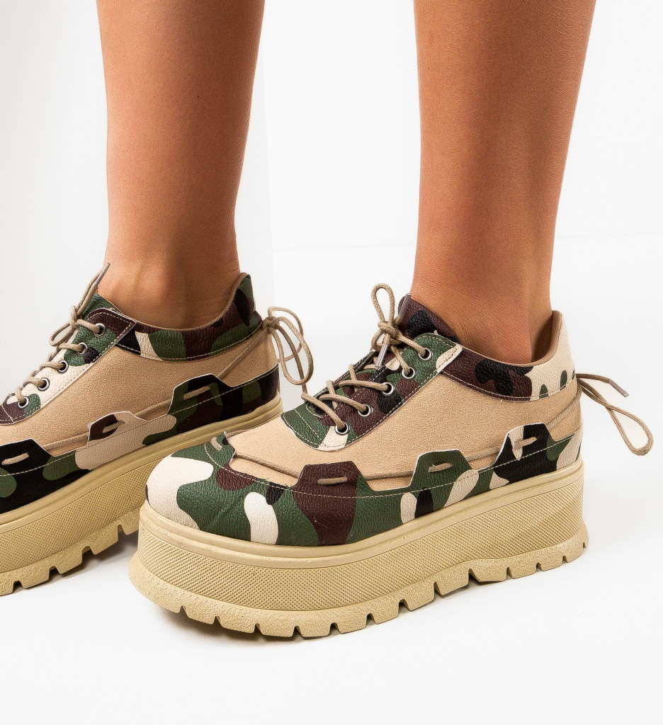 Pantofi Casual Danrta Khaki | Confort și Stil - imagine 2