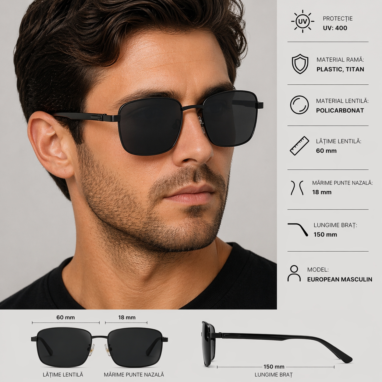 Ochelari de Soare Picadili cu Protecție UV400 - imagine 3